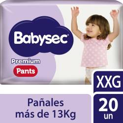 Pañales Babysec Premium Pants XXG 20 Un.
