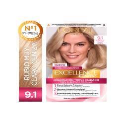 Coloración Rubio Muy Claro Ceniza T9.1 Excellence x 1 Un.