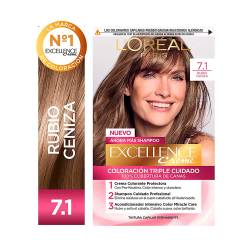 Coloración Rubio Ceniza T7.1 Excellence x 1 Un.