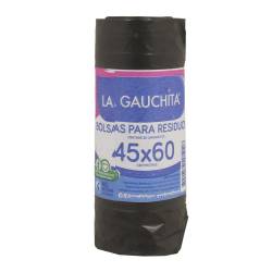 Bolsa para Residuos 45 x 60 Rollo La Gauchita x 20 Un.