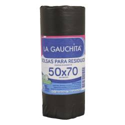 Bolsa para Residuos 50 x 70 Rollo La Gauchita x 20 Un.