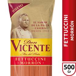 Fideos Fettuccini Morrón Don Vicente x 500 g.