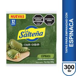 Tapa Empanada con Espinaca x 12 Un.  La Salteña x 300 g.