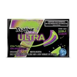 Chicle sabor Limón y Arandano Topline Ultra x 24 g.