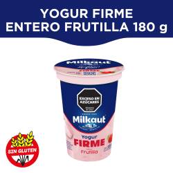 Yogur Firme Frutilla Milkaut x 180 g.