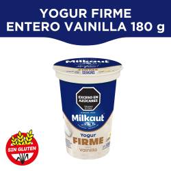 Yogur Firme Vainilla Milkaut x 180 g.