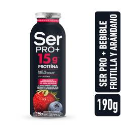 Yogur bebible Ser PRO+ con proteínas sabor frutillas y arándanos 190g