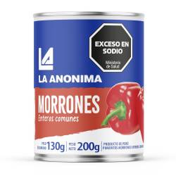 Pimientos Morrones Enteros Comunes La Anónima x 200 g.