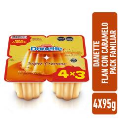 Postre Flan sabor vainilla Danette pack x4 95gr