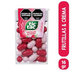 Pastillas sabor Frutillas y Crema Tic Tac x 16 g.