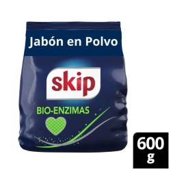 Jabón Polvo Baja Espuma Bio Enzimas Skip x 600 g.