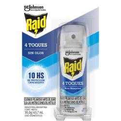 Insecticida Mosquitos Mini 4 Toques Raid x 43 cc.