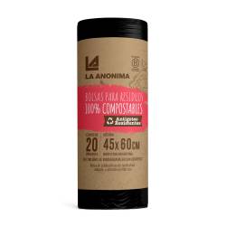 Bolsa para Resiudos 45 x 60 Compostable La Anonima x 20 Un.