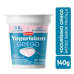 Yogur Griego Batido Sabor Frutilla Yogurísimo x 140 g.