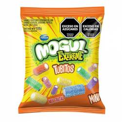 Caramelo Masticable Goma Mini Tubitos Mogul Extreme x 100 g.