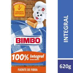 Pan Integral Grano Entero Bimbo x 620 g.
