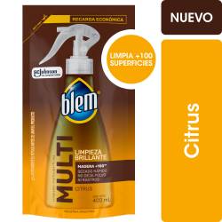 Limpiador Líquido Multisuperficie Citrus Repuesto Blem x 400 cc.
