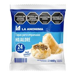 Tapas para Empanadas Hojaldradas x 18  Un. La Anonima x 660 g.