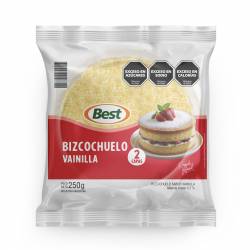 Bizcochuelo Vainilla Redondo 2 Capas Best x 250 g.