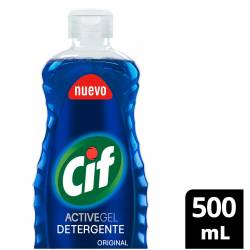 Detergente Líquido Active Gel Original Botella Cif x 500 cc.