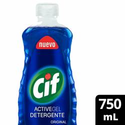 Detergente Líquido Active Gel Original Botella Cif x 750 cc.