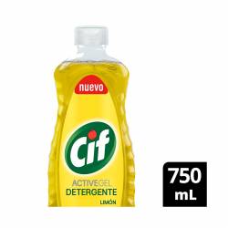 Detergente Líquido Active Gel Limon Botella Cif x 750 cc.