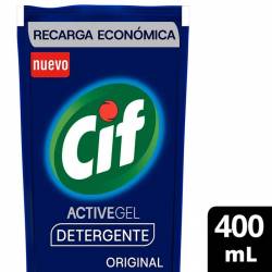 Detergente Líquido Active Gel Original Doy Pack Cif x 400 cc.