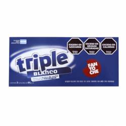 Alfajores Triple Ddl Blanco Fantoche x 3Un.
