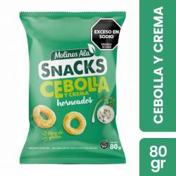 Snacks Horneados Cebolla Y Crema Molinos Ala x 80 g.