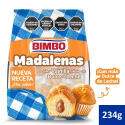 Madalenas Vainilla Rellenas con Dulce de Leche Bimbo x 234 g.