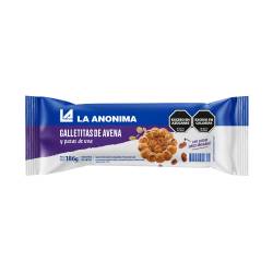 Galletitas Dulces con Avena y Pasas La Anonima x 186 g.