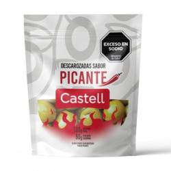 Aceitunas Verdes Descarozadas sabor Picante Doy Pack Castell x 180 g.
