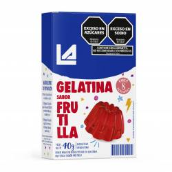 Gelatina en Polvo sabor Frutilla La Anónima x 40 g.