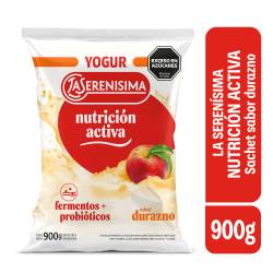Sachet Yogur Entero Sabor Durazno 900g La Serenísima Nutrición Activa