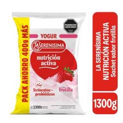 Yogur Sachet Entero Sabor Frutilla 1300g La Serenísima Nutrición Activa