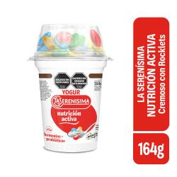 Yogur Entero Cremoso con Rocklets x164gr (yogur 140g + cereal 24g) La Serenísima Nutrición Activa