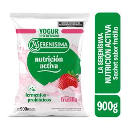 Sachet Yogur Descremado Frutilla 900g La Serenísima Nutrición Activa