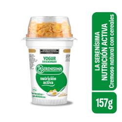Yogur Descremado Cremoso Natural con Cereales Nutrición Activa La Serenisima x 157 g.