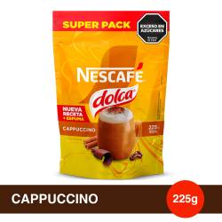 Café Instantáneo Cappuccino Doy Pack Dolca x 225 g.