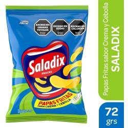 Papas Fritas Sabor Crema Y Cebolla Saladix x 72 g.